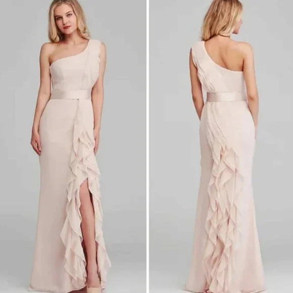 open lace back dress Beige La Costa One Shoulder Dress main image 0